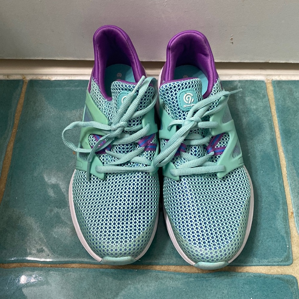 Champion Tennis Shoes Sneakers Womens 6 - purple and blue - Memory Foam